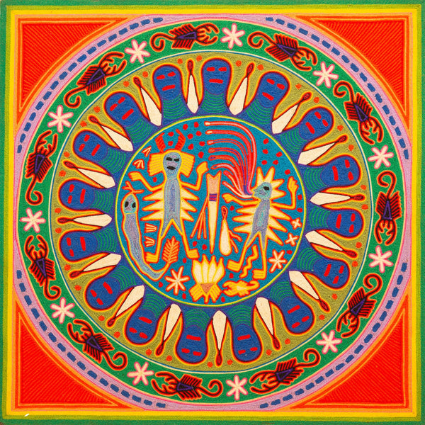 Huichol Yarn Painting Print • L - 280 - Huichol Arts