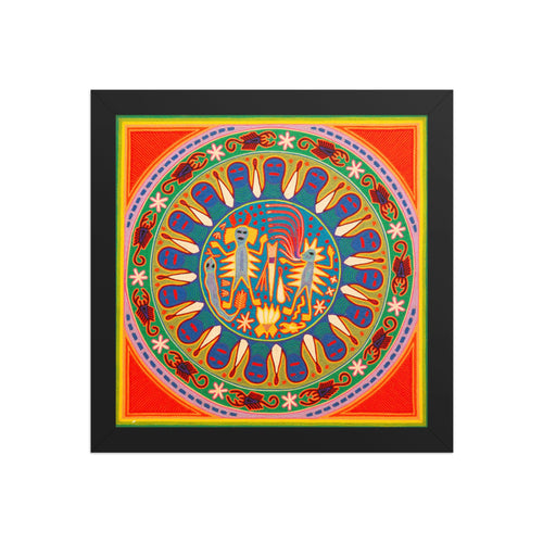 Huichol Yarn Painting Print • L - 280 - Huichol Arts