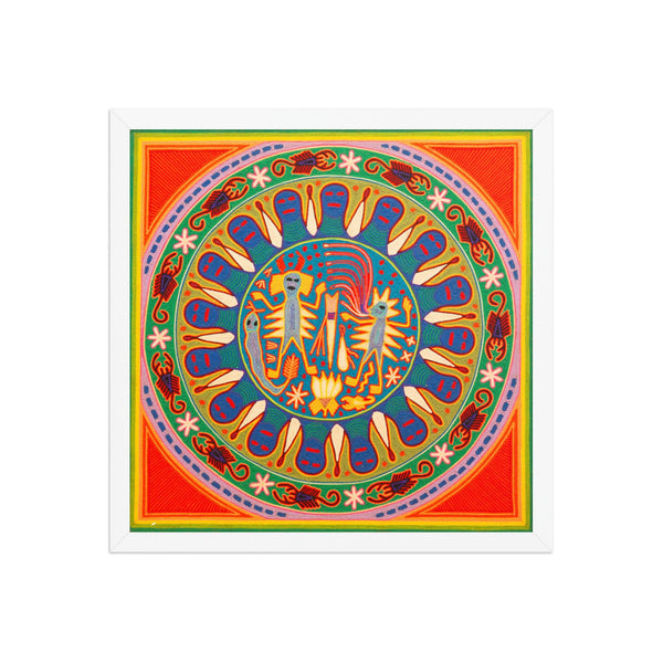 Huichol Yarn Painting Print • L - 280 - Huichol Arts