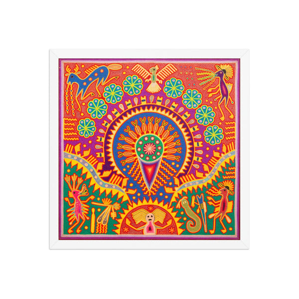 Huichol Yarn Painting Print • L - 281 - Huichol Arts