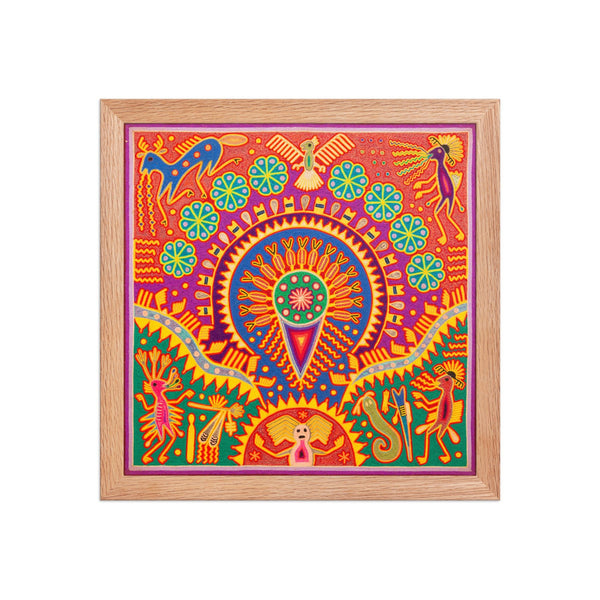 Huichol Yarn Painting Print • L - 281 - Huichol Arts