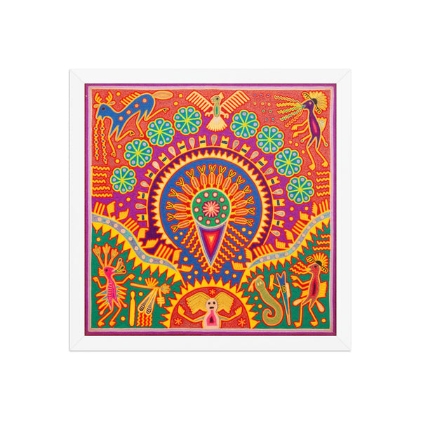 Huichol Yarn Painting Print • L - 281 - Huichol Arts