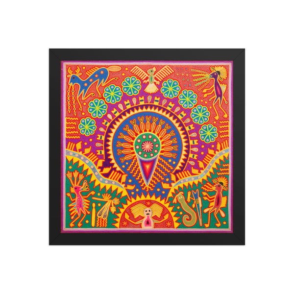 Huichol Yarn Painting Print • L - 281 - Huichol Arts