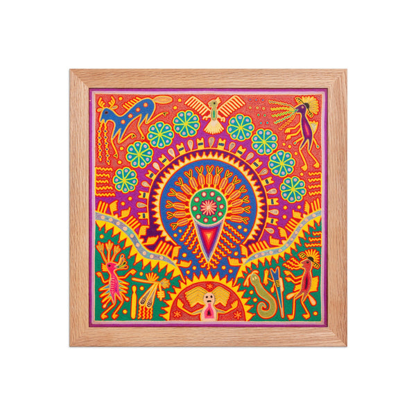 Huichol Yarn Painting Print • L - 281 - Huichol Arts