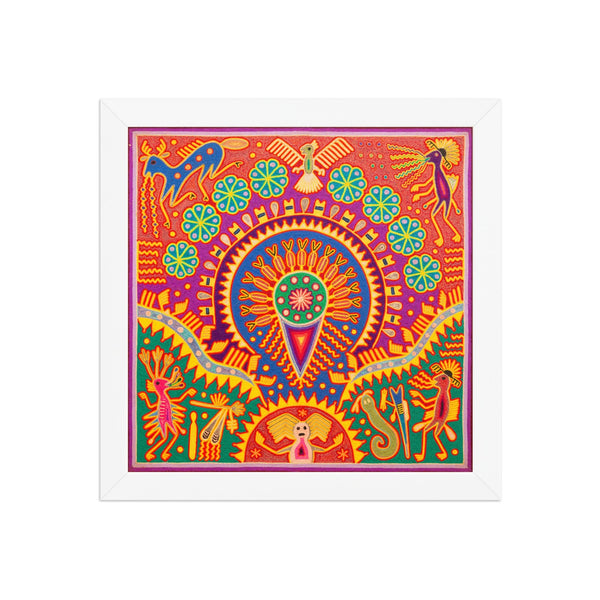 Huichol Yarn Painting Print • L - 281 - Huichol Arts