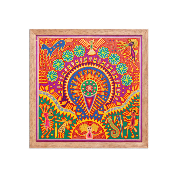 Huichol Yarn Painting Print • L - 281 - Huichol Arts