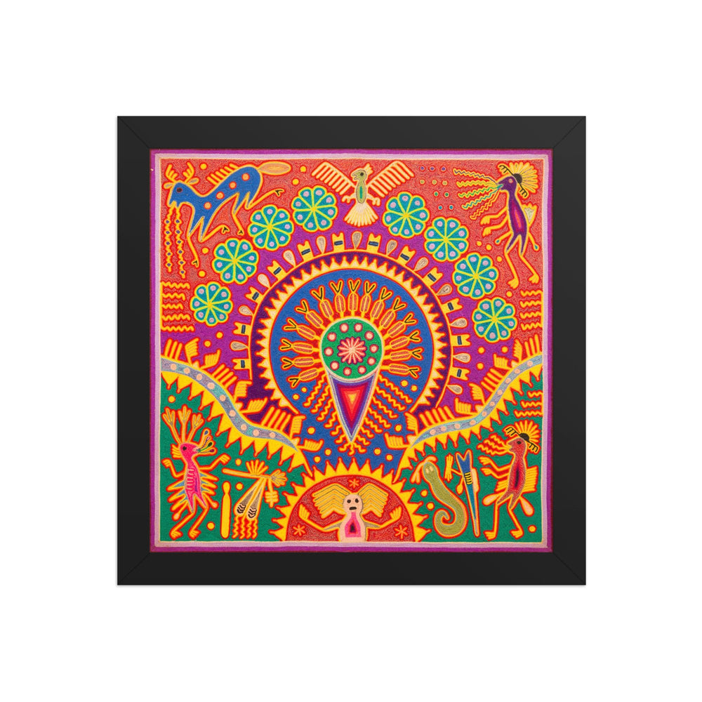 Huichol Yarn Painting Print • L - 281 - Huichol Arts