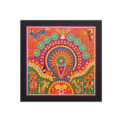 Huichol Yarn Painting Print • L - 281 - Huichol Arts