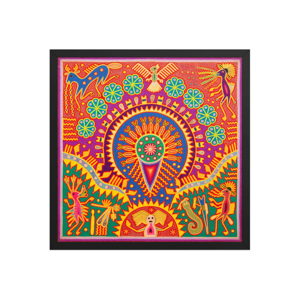 Huichol Yarn Painting Print • L - 281 - Huichol Arts