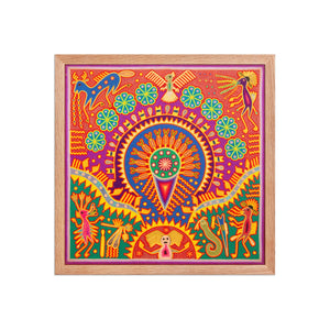 Huichol Yarn Painting Print • L - 281 - Huichol Arts