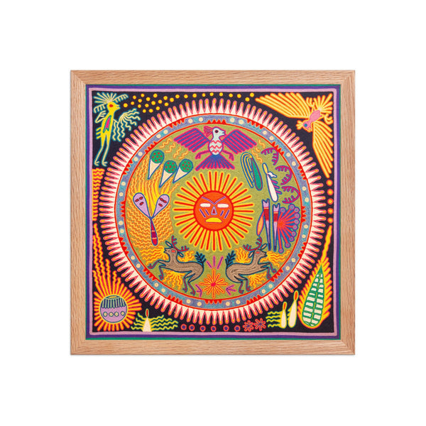 Huichol Yarn Painting Print • L - 282 - Huichol Arts