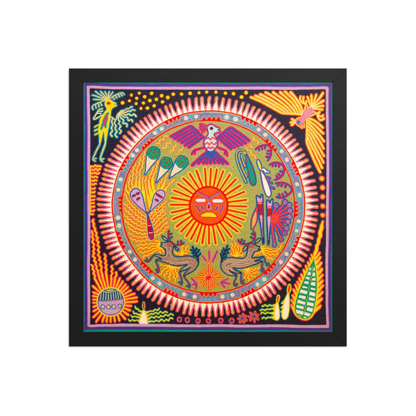 Huichol Yarn Painting Print • L - 282 - Huichol Arts
