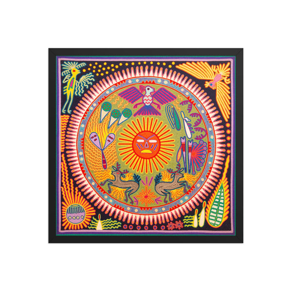 Huichol Yarn Painting Print • L - 282 - Huichol Arts
