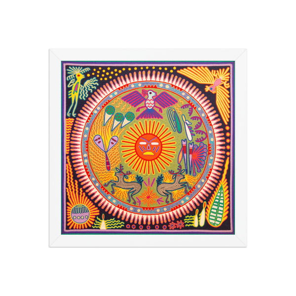 Huichol Yarn Painting Print • L - 282 - Huichol Arts