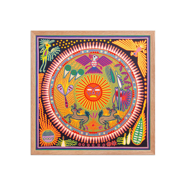 Huichol Yarn Painting Print • L - 282 - Huichol Arts