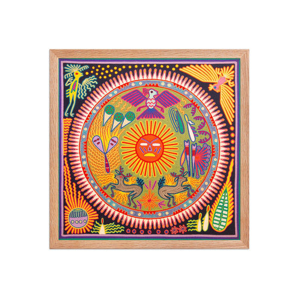 Huichol Yarn Painting Print • L - 282 - Huichol Arts