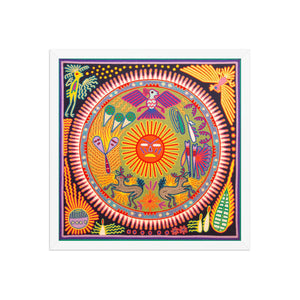 Huichol Yarn Painting Print • L - 282 - Huichol Arts