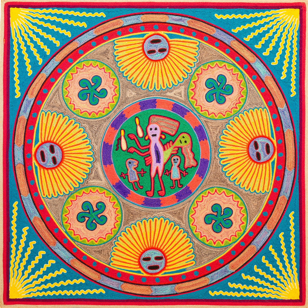 Huichol Yarn Painting Print • L - 283 - Huichol Arts