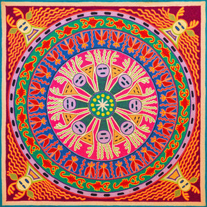 Huichol Yarn Painting Print • L - 284 - Huichol Arts