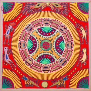 Huichol Yarn Painting Print • L - 285 - Huichol Arts