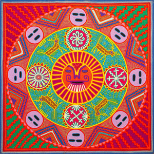 Huichol Yarn Painting Print • L - 286 - Huichol Arts