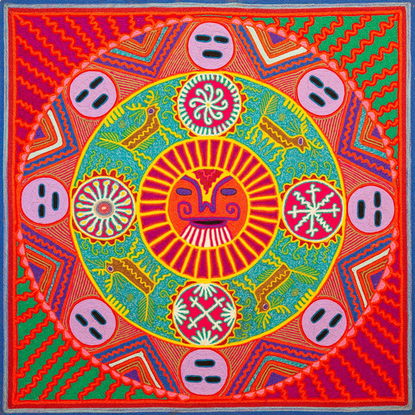 Huichol Yarn Painting Print • L - 286 - Huichol Arts