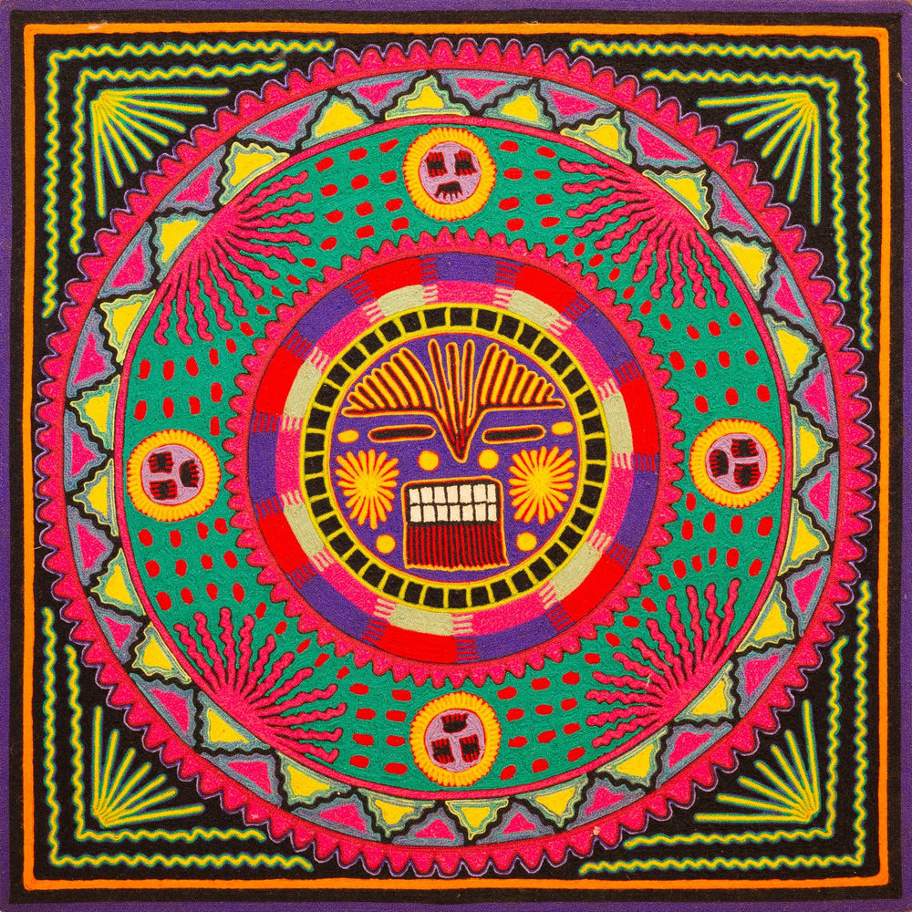 Huichol Yarn Painting Print • L - 287 - Huichol Arts