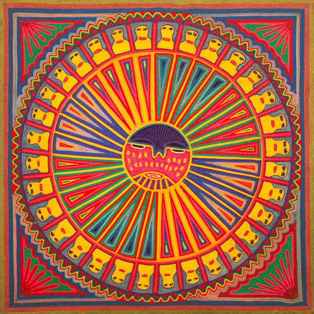 Huichol Yarn Painting Print • L - 288 - Huichol Arts