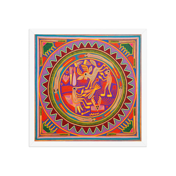 Huichol Yarn Painting Print • L - 289 - Huichol Arts