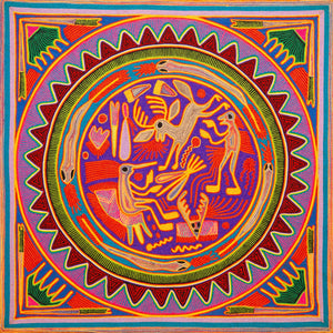 Huichol Yarn Painting Print • L - 289 - Huichol Arts