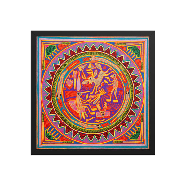 Huichol Yarn Painting Print • L - 289 - Huichol Arts