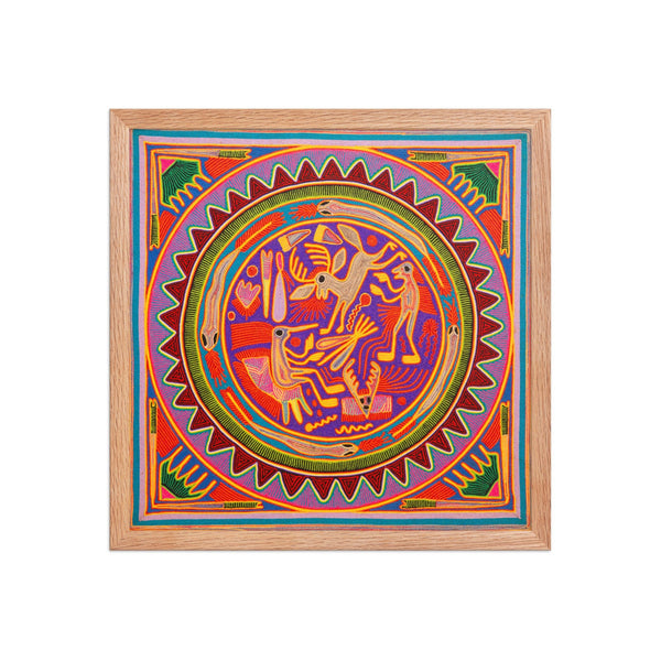 Huichol Yarn Painting Print • L - 289 - Huichol Arts
