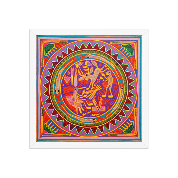 Huichol Yarn Painting Print • L - 289 - Huichol Arts