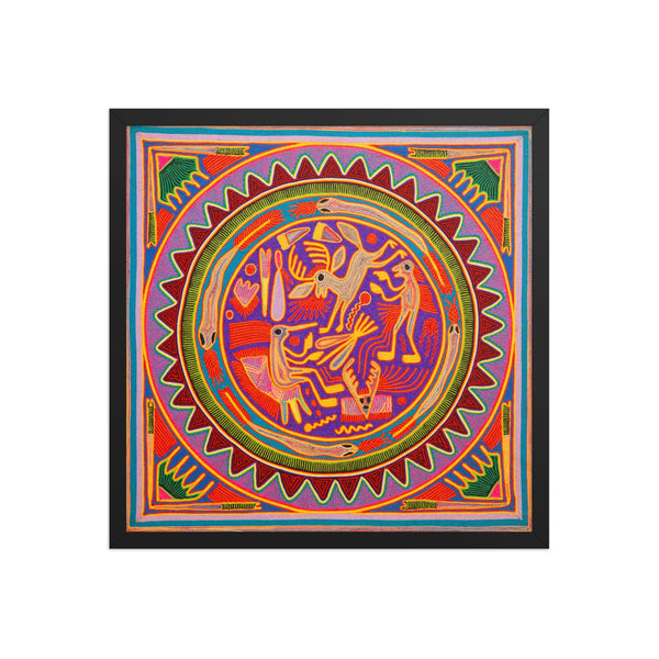 Huichol Yarn Painting Print • L - 289 - Huichol Arts