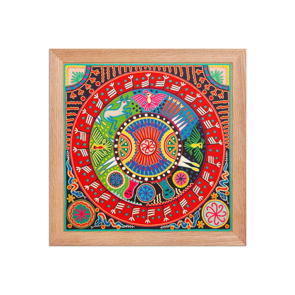 Huichol Yarn Painting Print • L - 290 - Huichol Arts