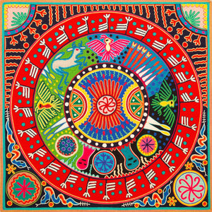 Huichol Yarn Painting Print • L - 290 - Huichol Arts