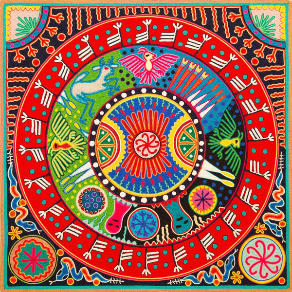 Huichol Yarn Painting Print • L - 290 - Huichol Arts