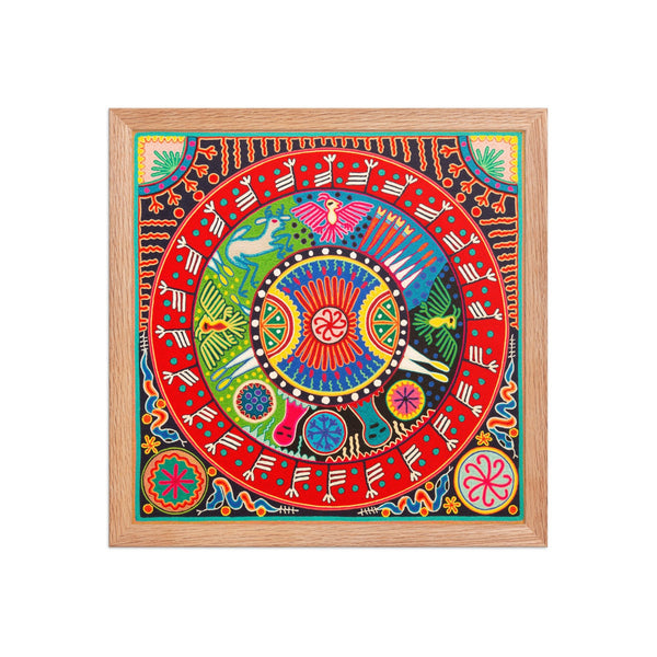 Huichol Yarn Painting Print • L - 290 - Huichol Arts