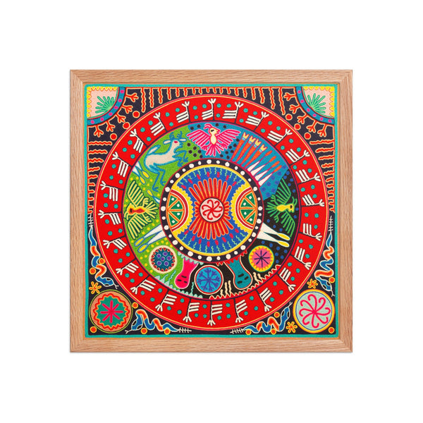 Huichol Yarn Painting Print • L - 290 - Huichol Arts