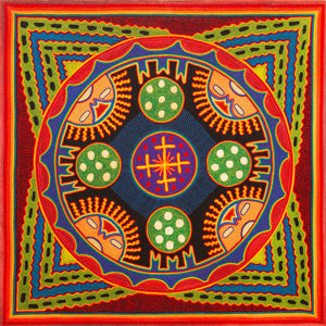 Huichol Yarn Painting Print • L - 291 - Huichol Arts