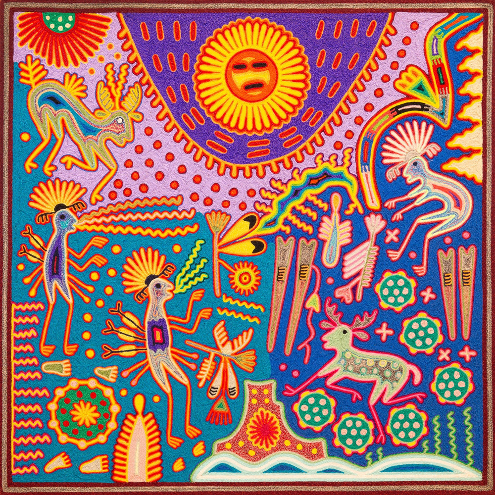 Huichol Yarn Painting Print • L - 292 - Huichol Arts