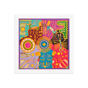 Huichol Yarn Painting Print • L - 293 - Huichol Arts