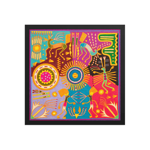 Huichol Yarn Painting Print • L - 293 - Huichol Arts