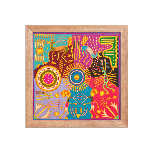 Huichol Yarn Painting Print • L - 293 - Huichol Arts