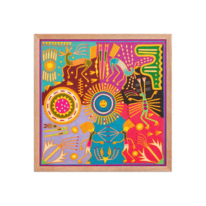 Huichol Yarn Painting Print • L - 293 - Huichol Arts