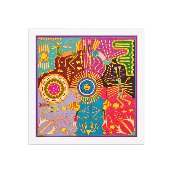 Huichol Yarn Painting Print • L - 293 - Huichol Arts