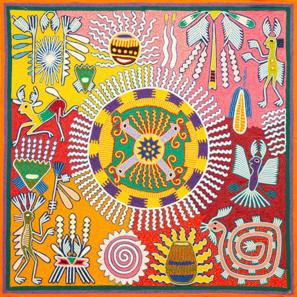 Huichol Yarn Painting Print • L - 295 - Huichol Arts