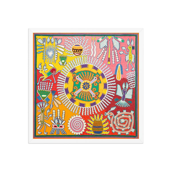 Huichol Yarn Painting Print • L - 295 - Huichol Arts