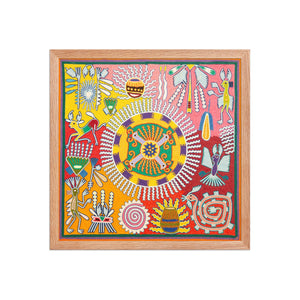 Huichol Yarn Painting Print • L - 295 - Huichol Arts