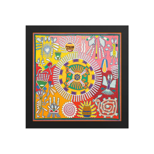 Huichol Yarn Painting Print • L - 295 - Huichol Arts